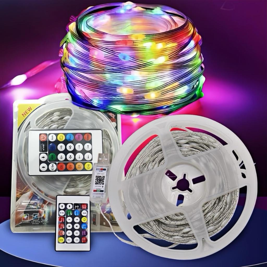 ไฟแต่งห้องLED ไฟเส้น เทปไฟ LED สีสำหรับตกแต่งคริสต์มาส ปีใหม่ สงกานต์ ไฟนีออนไฟ LED