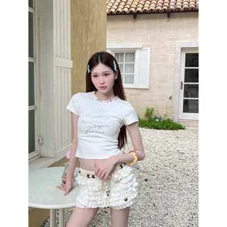 Cintage♡ CT2072 กระโปรงกางเกงruffles3018 🫧