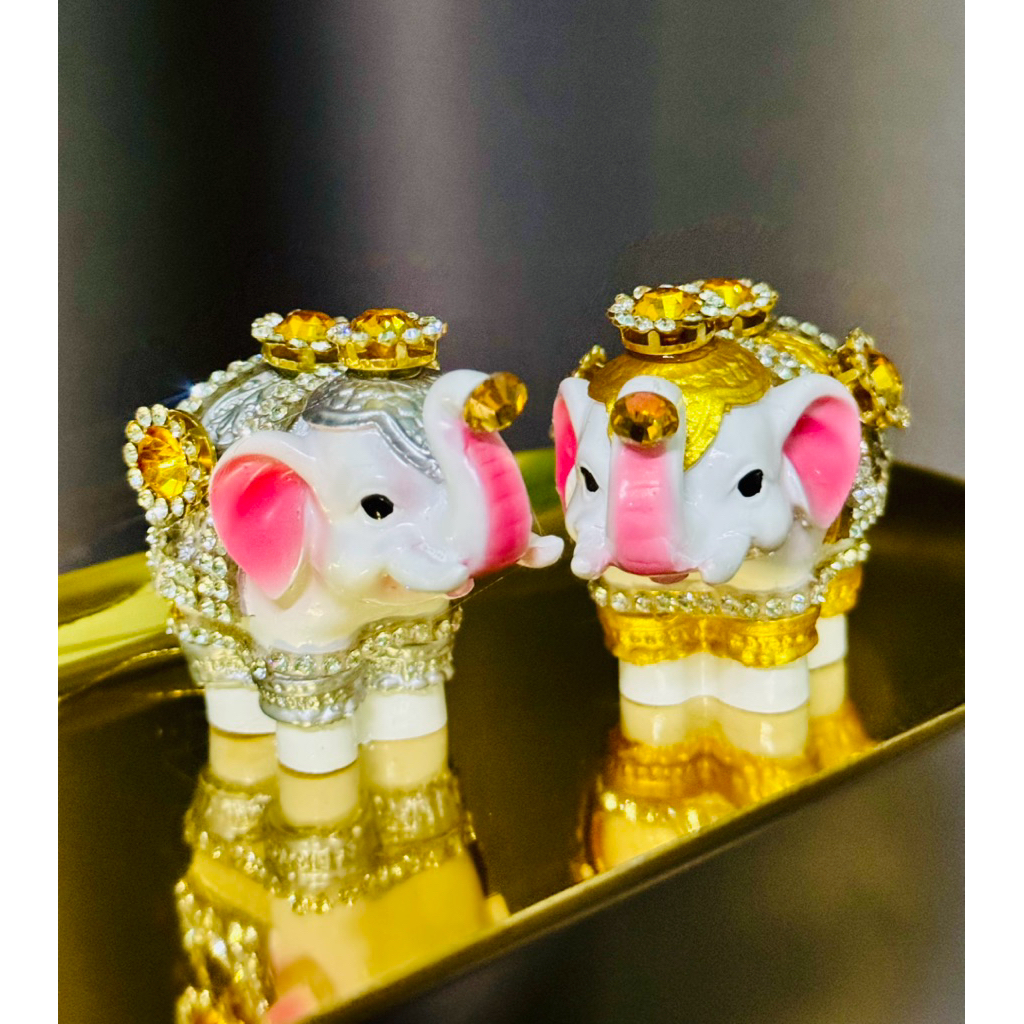 ส่งด่วน ☀️ ราคาต่อตัว 🐘 ช้างพระแม่ลักษมี​ ​เงิน ทอง ถวายขอพร​ การงาน​ การเงิน ราคาต่อตัว ขนาด 2 นิ้ว