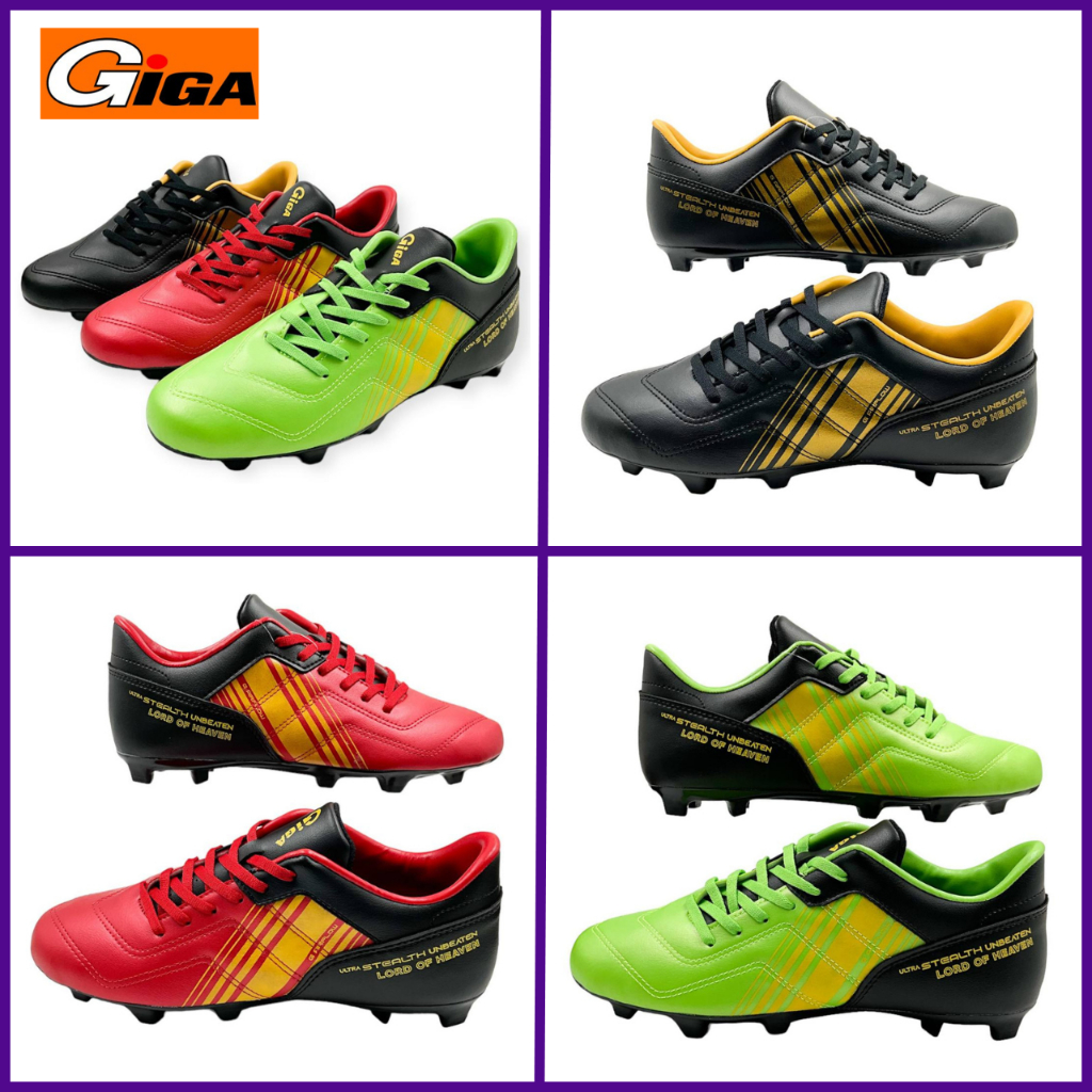 GIGA รองเท้าสตั๊ด รุ่น FBG32 สีดำ สีเขียว สีแดง ไซส์ 34-44 (XRFN-XRZO)