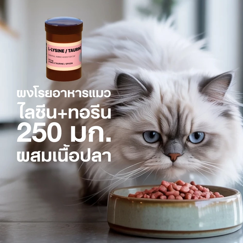 SWOOPE ผงโรยอาหารแมว ไลซีน+ทอรีน ผสมเนื้อปลา อร่อย ทานง่าย ช่วยเสริมภูมิ