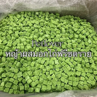 หญ้าแมวผสมอกไก่ 100กรัม 200กรัม 500กรัม ขนมแมว หญ้าผสมอกไก่ฟรีซดราย ฟรีซดรายแมว Freeze Dried ฟู้ดเกรด100% ราคาสุดคุ้ม