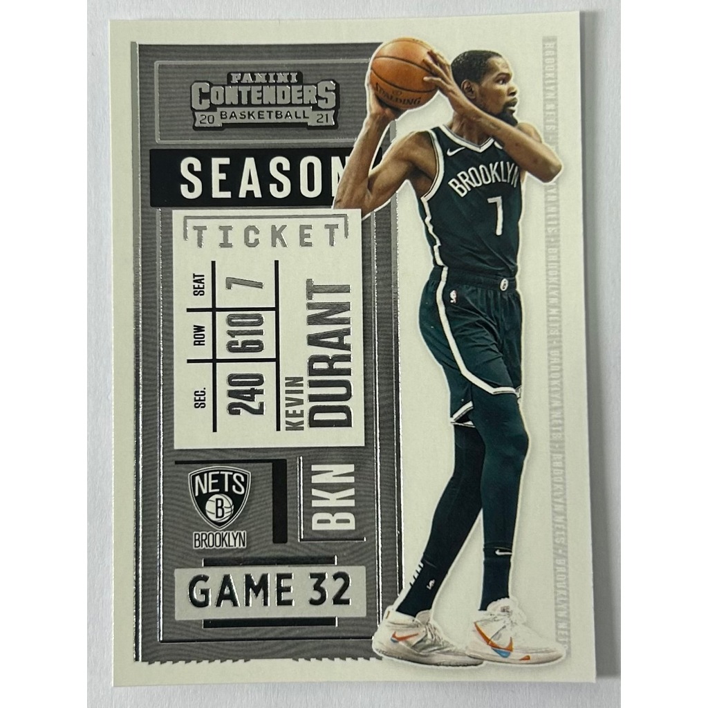 2020-21 Panini Contenders Season Ticket #49 KEVIN DURANT - Nets