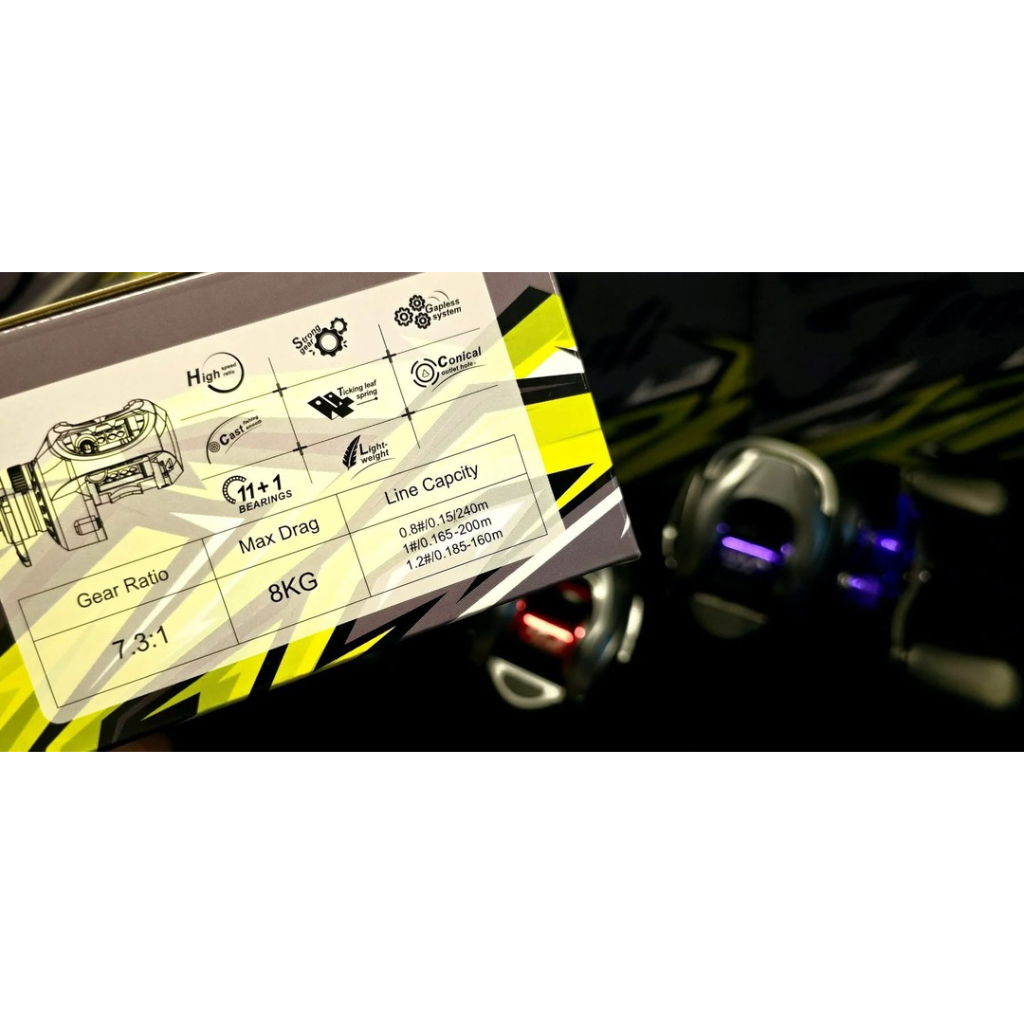 Komi R5 รอกจิ๋ว สปิ๋ว ตกกุ้ง แขนหมุนเกลียว - รูปที่ 2