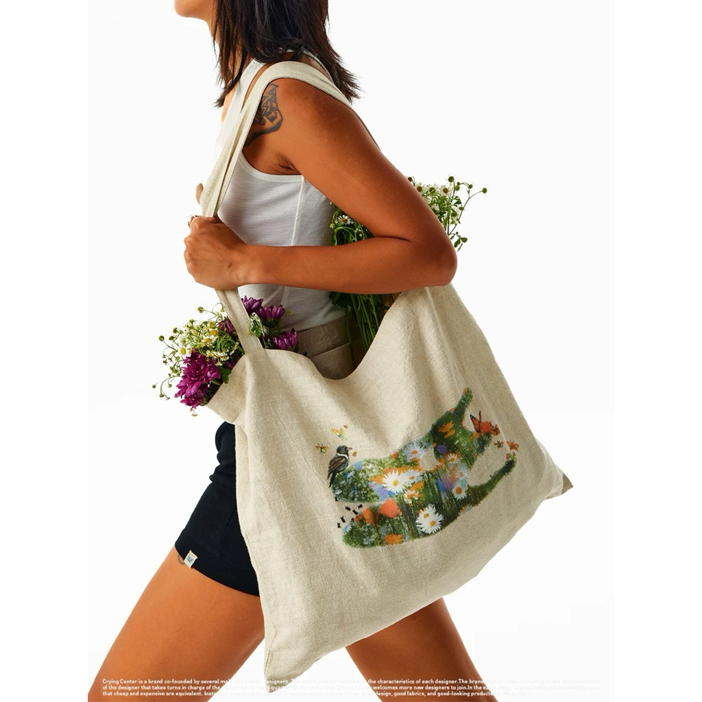 CryingCenter กระเป๋าผ้าสะพายข้าง Sun Flowers Tote Bag