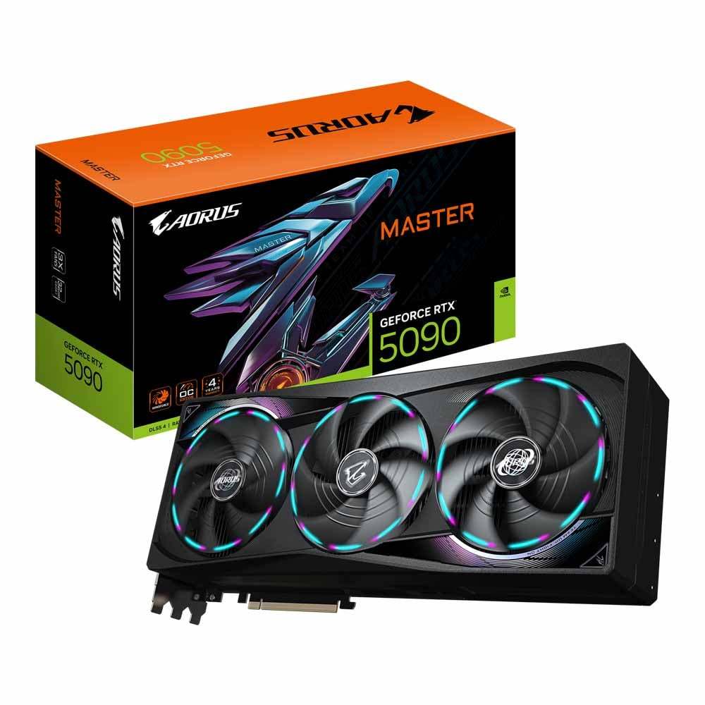 VGA (การ์ดแสดงผล) GIGABYTE AORUS GEFORCE RTX 5090 MASTER 32G - 32GB GDDR7 (GV-N5090AORUS M-32GD)