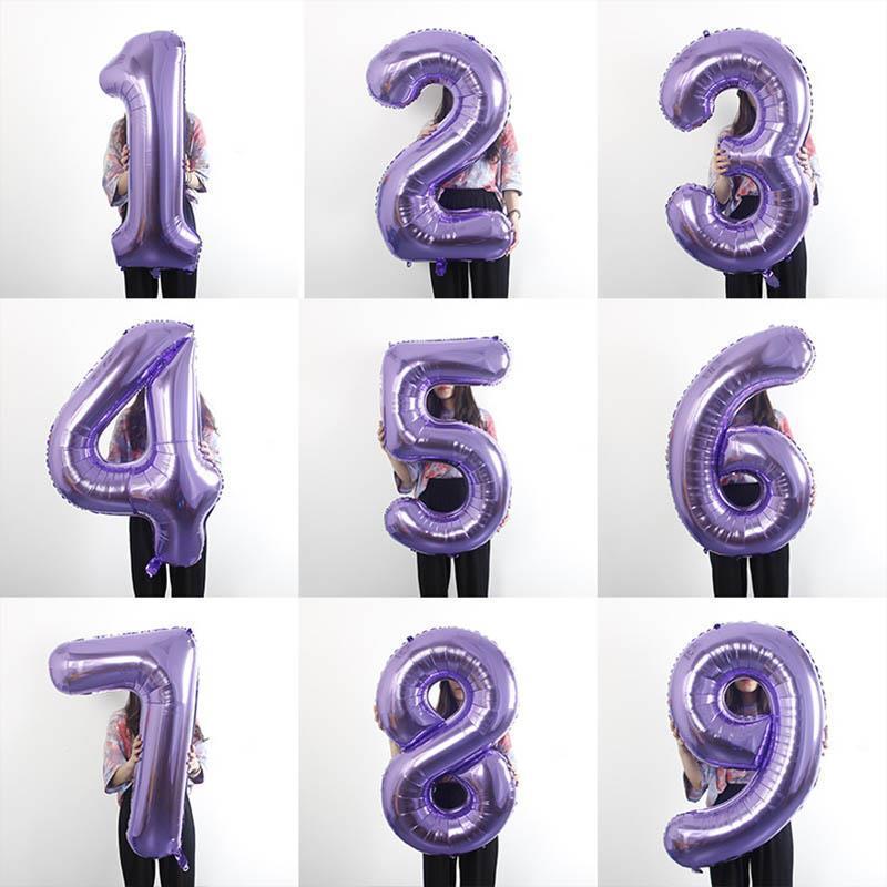 ลูกโป่งฟอยล์ตัวเลข ขนาด 40 นิ้ว ธีมสีม่วง balloon รูปที่ 4