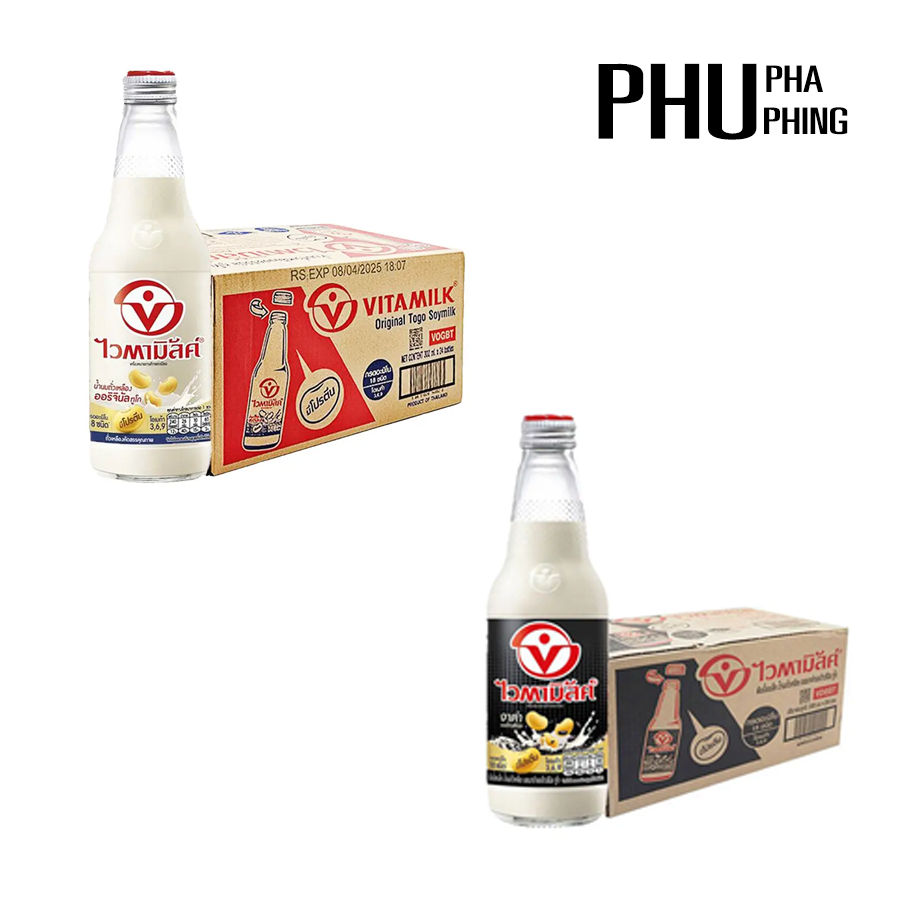 ไวตามิ้ลค์ ดับเบิ้ลแบล็ค ทูโก น้ำนมถั่วเหลือง ขนาด 300 มล. x 24 หลายรสชาติ