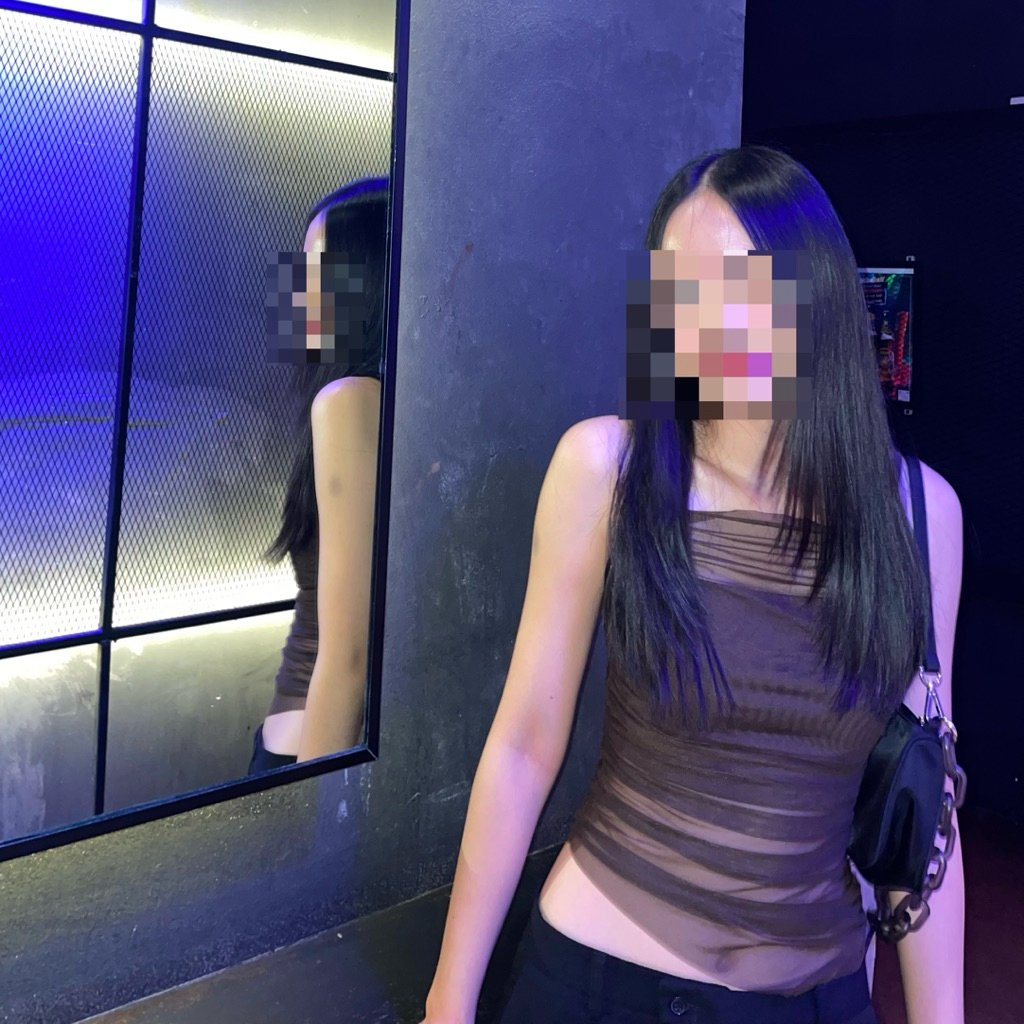 (ส่งต่อ) เสื้อสายเดี่ยวซีทรู : Cider