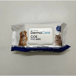Dermacore COS Wipe ทิชชู่เปียก ผ้าเปียก โรคผิวหนัง เชื้อรา แบคทีเรีย ยีสต์ สุนัข แมว สัตว์เลี้ยง 90 แผ่น
