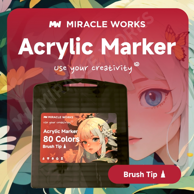 MW 24/36/48/60/80 สี ปากกามาร์กเกอร์ไฮไลท์ Acrylic marker สำหรับวาดภาพบนผ้าใบ แก้วหิน แก้ว