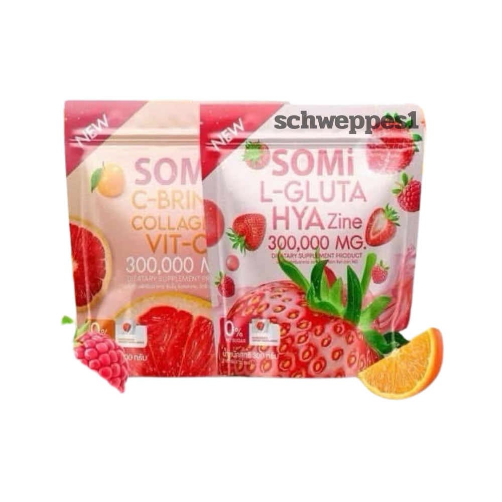 somi น้ำชง โซมี่ คอลลาเจน กลูต้า 1 ห่อ (บรรจุ 30 ซอง ) โซมิ แอล-กลูต้า ไฮยา ซิงค์ Somi L-Gluta Hya Z