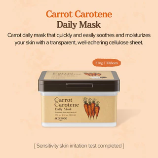 SKINFOOD Carrot Carotene Daily Mask 270g ( 30 EA ) สกินฟู๊ด แครอท แคโรทีน เดลี่ มาสก์