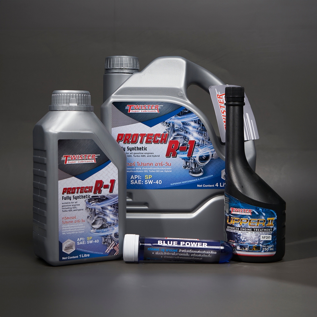 น้ำมันเครื่อง twister R-1 5w 40 เบนซิน ทวิสเตอร์ (น้ำมันเครื่องสังเคราะห์เบนซิน) รถ เบนซินทุกชนิด