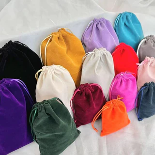 ✅ราคาถูก✅ถุงผ้า เนื้อกำมะหยี่ หูรูด มีหลายขนาด หลายสี ใส่เครื่องประดับ ของมงคล พร้อมส่งในไทย