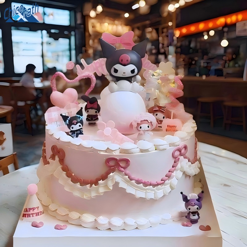 🎐Chicorath อุปกรณ์ตกแต่งเค้กวันเกิดเด็ก การ์ตูนแอนิเมชั่น การอบ อุปกรณ์ตกแต่งงานปาร์ตี้