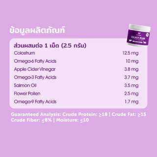 *พัฒนาสูตรใหม่* สำหรับน้องหมาแพ้ไก่ 4 กระปุก ฟรี Salmon Oil 1 ขวด (รวม 5 ชิ้น) Dr.Shiba Pro Immune 2 กระปุก และSilky Fur