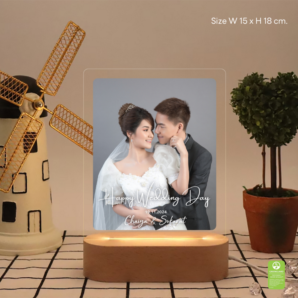 ผลิต 1-2 วัน Happylife โคมไฟอะคริลิคสั่งทำ Full Display สกรีนUV ของขวัญวันเกิด ของขวัญแฟน วาเลนไทน์ แต่งงาน ครบรอบเทศกาล ราคา ถูกที่สุด ดีลบีเคเค แกลเลอรีภาพที่ 6