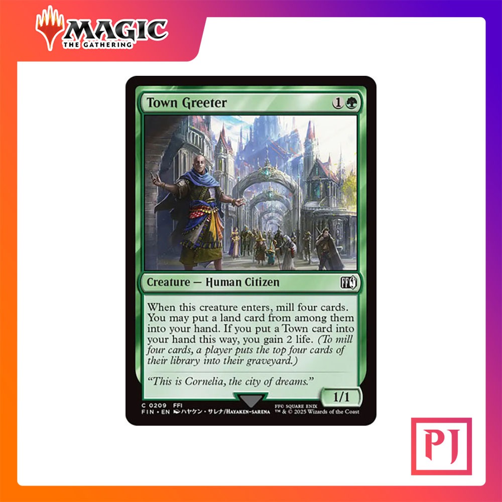 [MTG] Town Greeter [FIN] [GREEN] [COMMON] [NORMAL] [ENG] (การ์ดเมจิค / Magic the Gathering)