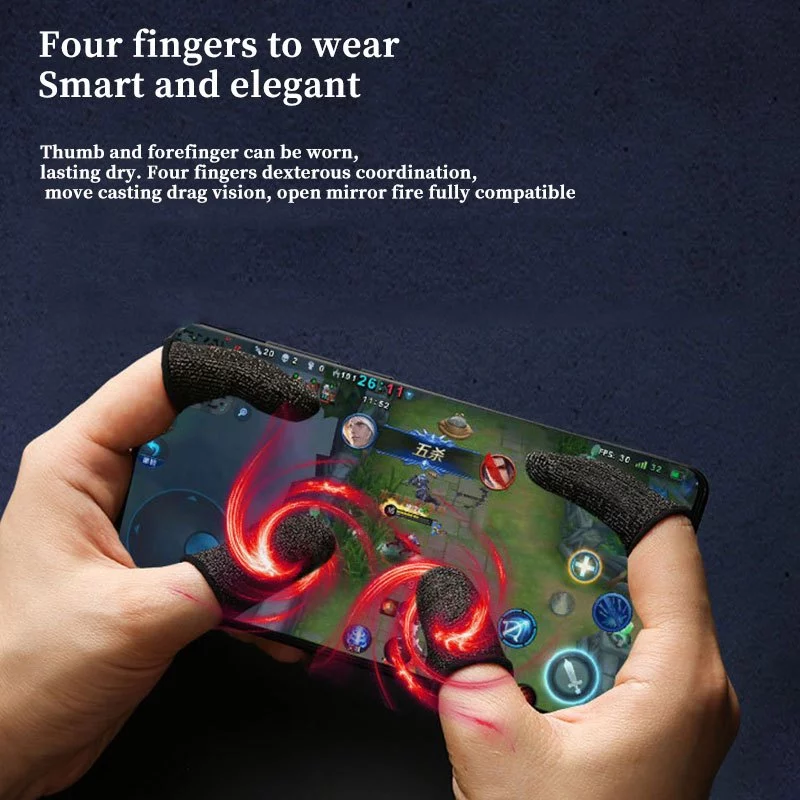 ถุงนิ้วเล่นเกม คาร์บอนไฟเบอร์ กันเหงื่อ thumbnail 8