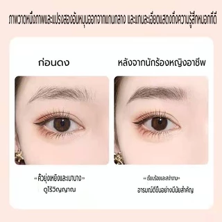 ดินสอเขียนคิ้ว กันน้ำ ดินสอเขียนคิ้วแบบหมุน 2 in 1 มีแปรงปัดคิ้วในตัว ที่เขียนคิ้ว Cosmetics Women เครื่องสำอาง น้ำตาล