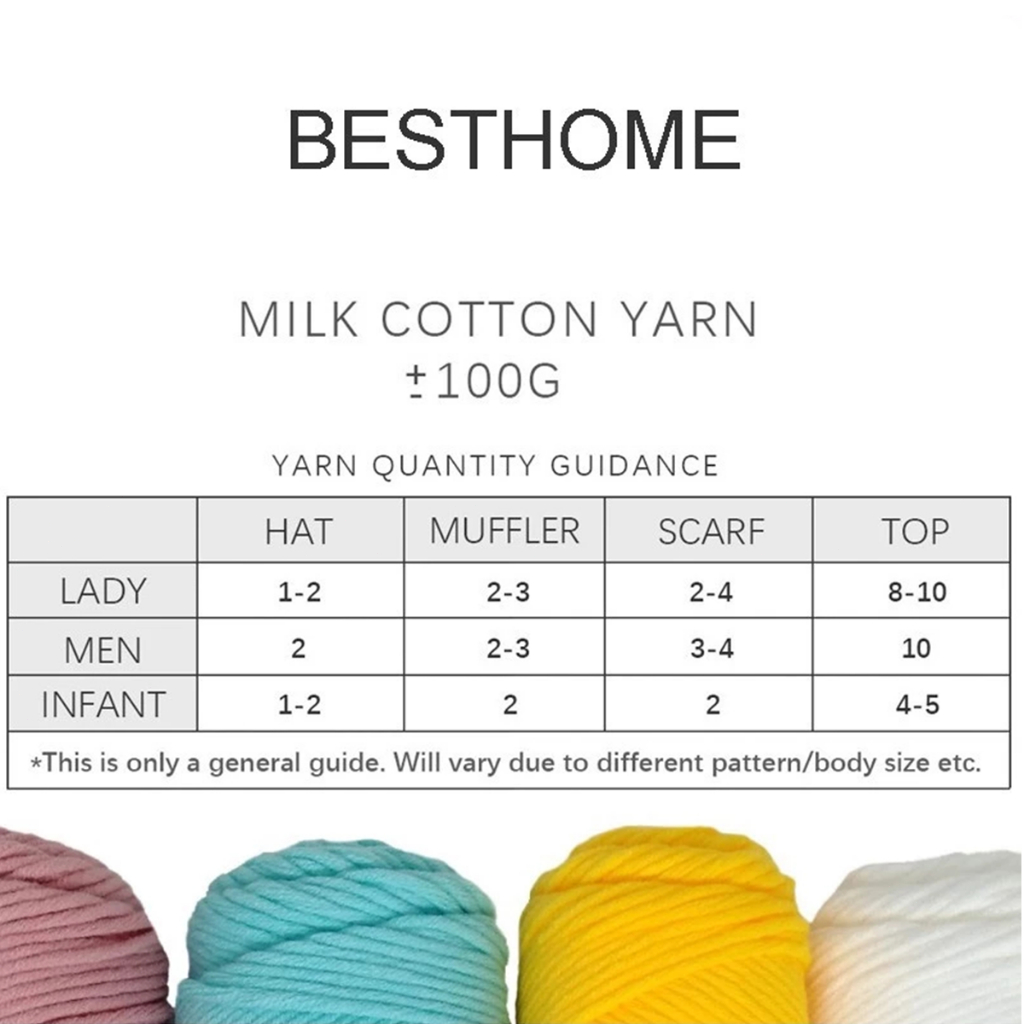 ไหมพรมถักผ้าพันคอ ไหมพรม 8ply นุ่ม ถักง่าย คอตตอนนม ไหมนุ่ม yarn 8 ply/100g - รูปที่ 7