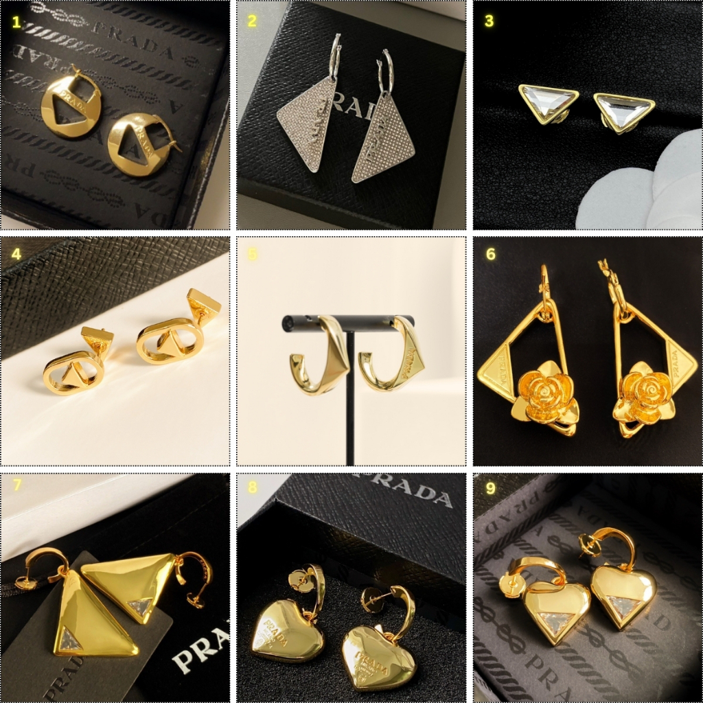 SALE ต่างหูพราด้า PRADA earring