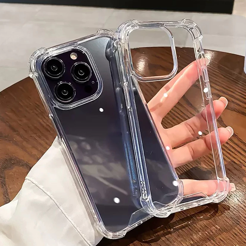 for เคสไอโฟน 13 12 Pro Max 14 Pro Max 16 17 iPhone 15 case 7 8 Plus XS Max X XRเคสใสไอโฟน โทรศัพท์ซิลิโคน TPU นิ่ม แบบใส