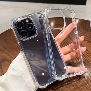 for เคสไอโฟน 13 12 Pro Max 14 Pro Max 16 17 iPhone 15 case 7 8 Plus XS Max X XRเคสใสไอโฟน โทรศัพท์ซิลิโคน TPU นิ่ม แบบใส