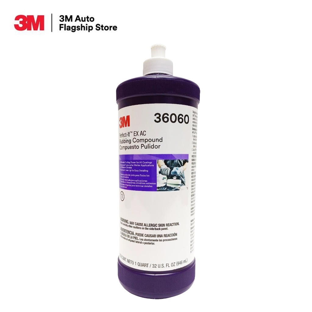 3M Perfect-It™ EX AC Rubbing Compound น้ำยาขัดลบรอย เบอร์ละเอียด PN 36060 EX AC ขนาด 946 ml.