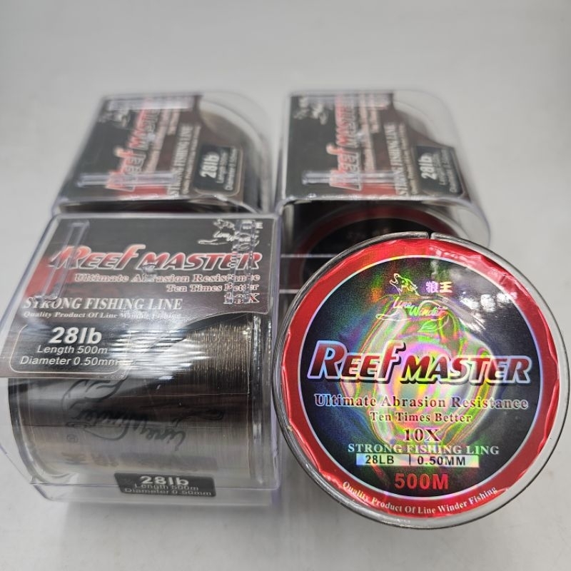 สายเอ็นโหลด หมาป่า รุ่นรีฟมาสเตอร์  LINE WINDER REEF MASTER  (สีน้ำตาล) ปลามองไม่เห็น