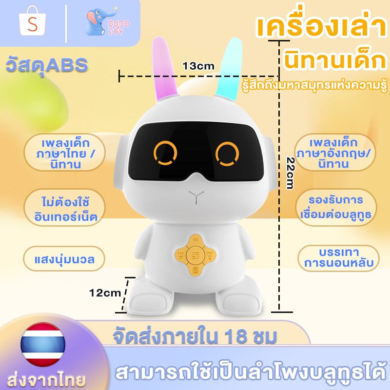 【นิทานไทย /เพลงไทย】เครื่องเล่าเรื่องแบบตรัสรู้ เครื่องเล่านิทานปฐมวัย นิทานก่อนนอนสำหรับเด็ก ของเล่นเสริมพัฒนาการเด็ก
