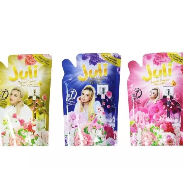 น้ำยาซักผ้า Juli By พี่เอศุภชัย( 5ถุง ) ซักผ้าสะอาด ขจัดคราบ ลดกลิ่นอับชื้นกลิ่นหอมนานหอมติดผ้า