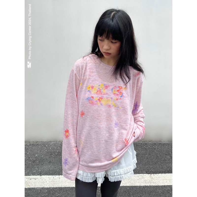 CryingCenter เสื้อยืดแขนยาว Summer Pink Sun