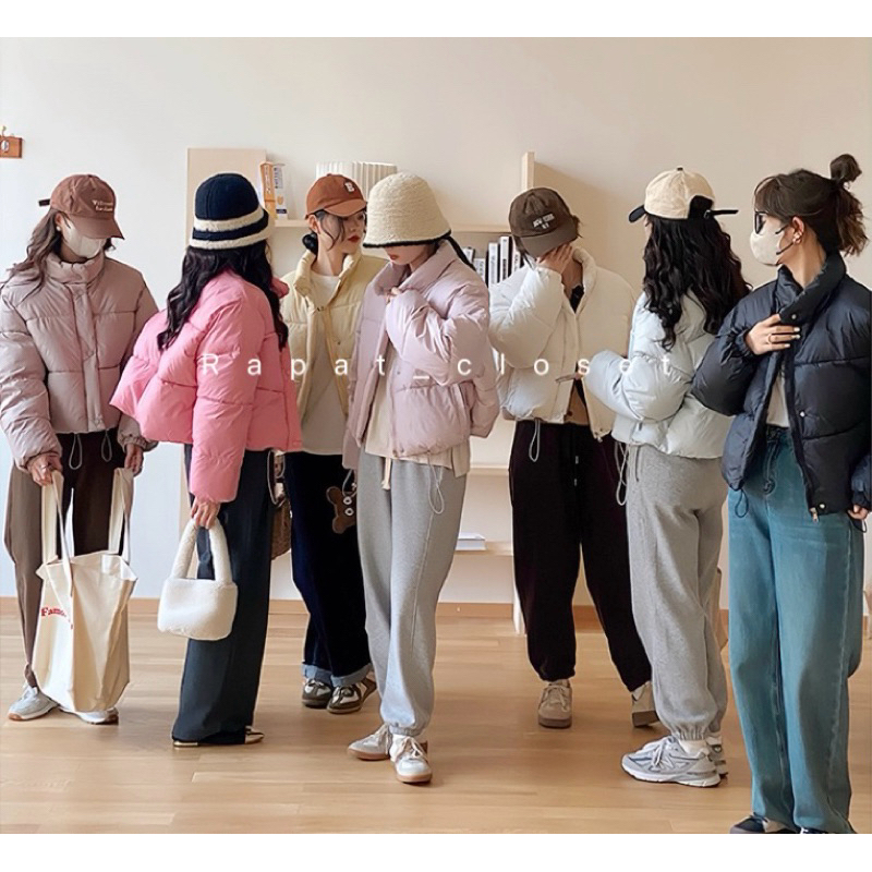 🦋New Padded Korea🦋 R004 พร้อมส่ง เสื้อกันหนาวเสื้อโค้ท แจ็คเก็ตสีพาสเทล กันน้ำได้