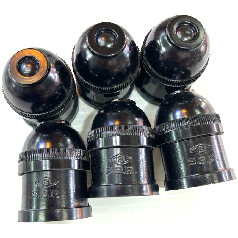 ขั้วห้อยสั้น SSR E27 แบคกาไลท์ ทองแดง