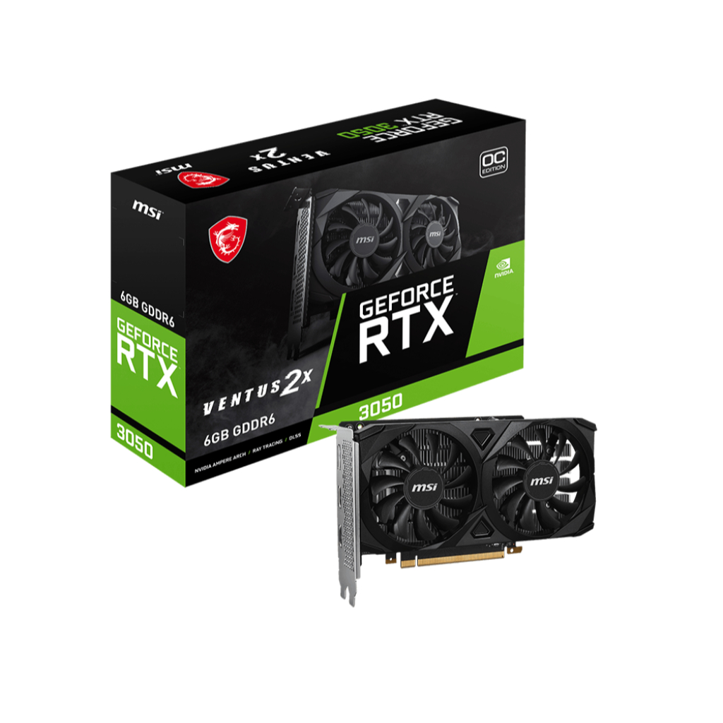การ์ดจอ (VGA DISPLAY CARD) MSI GeForce RTX 3050 VENTUS 2X 6G OC