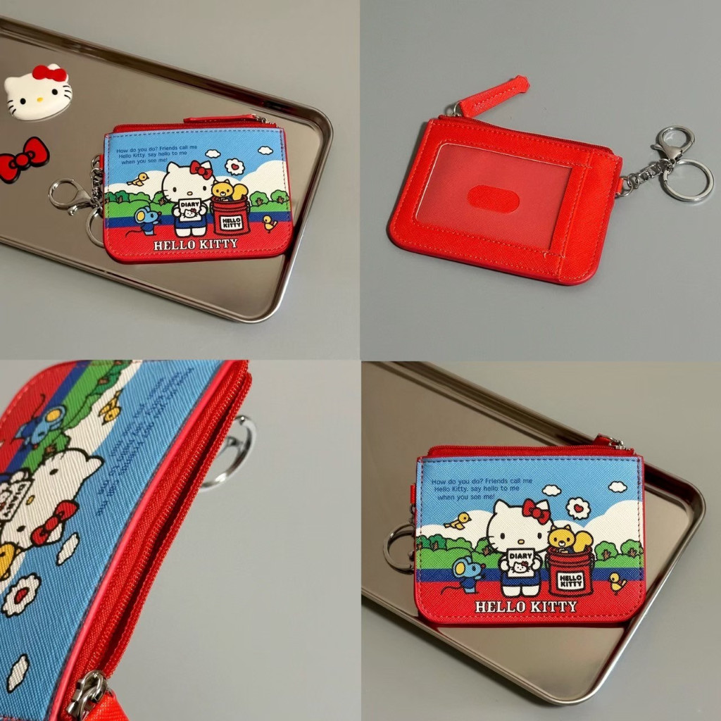 ส่งจากไทย❤️ กระเป๋าใส่บัตร คิตตี้ ที่ใส่บัตร พวงกุญแจ Hello kitty พกพาง่าย น่ารักมาก 04036