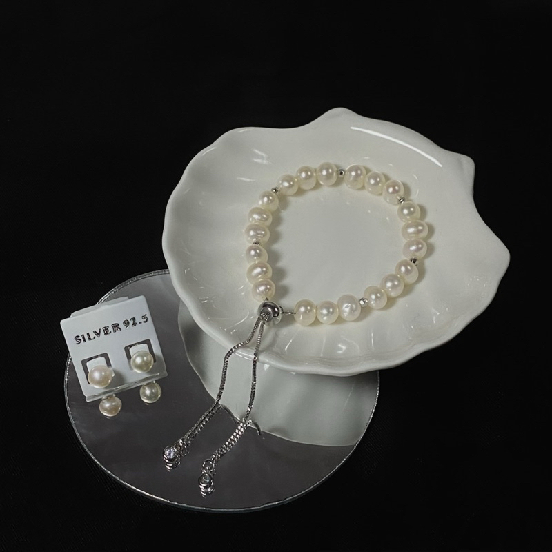 BC01 : สร้อยข้อมือไข่มุกแท้