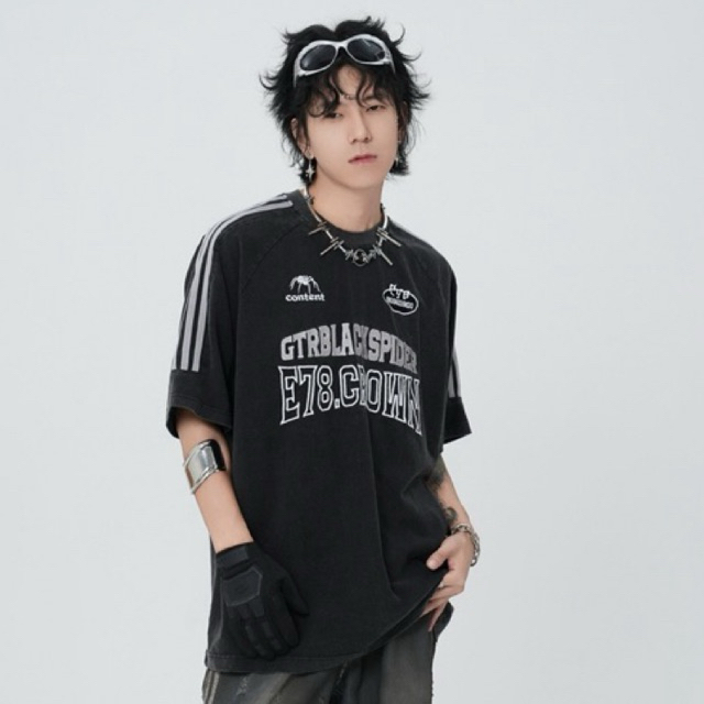 เสื้อยืดผู้ชายโอเวอร์ไซส์ crown
