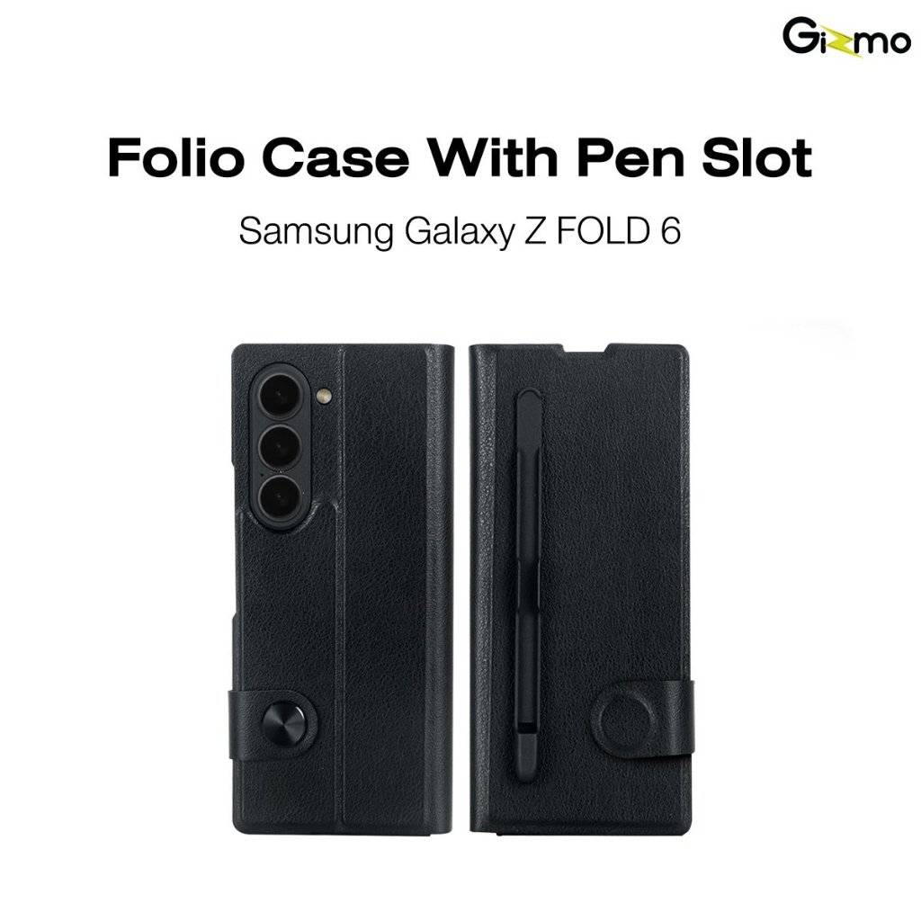 Gizmo เคส รุ่น Z Fold 6 มีช่องเก็บปากกา Folio Case With Pen Slot เคสหนังแบบเปิด-ปิด เคสซัมซุง
