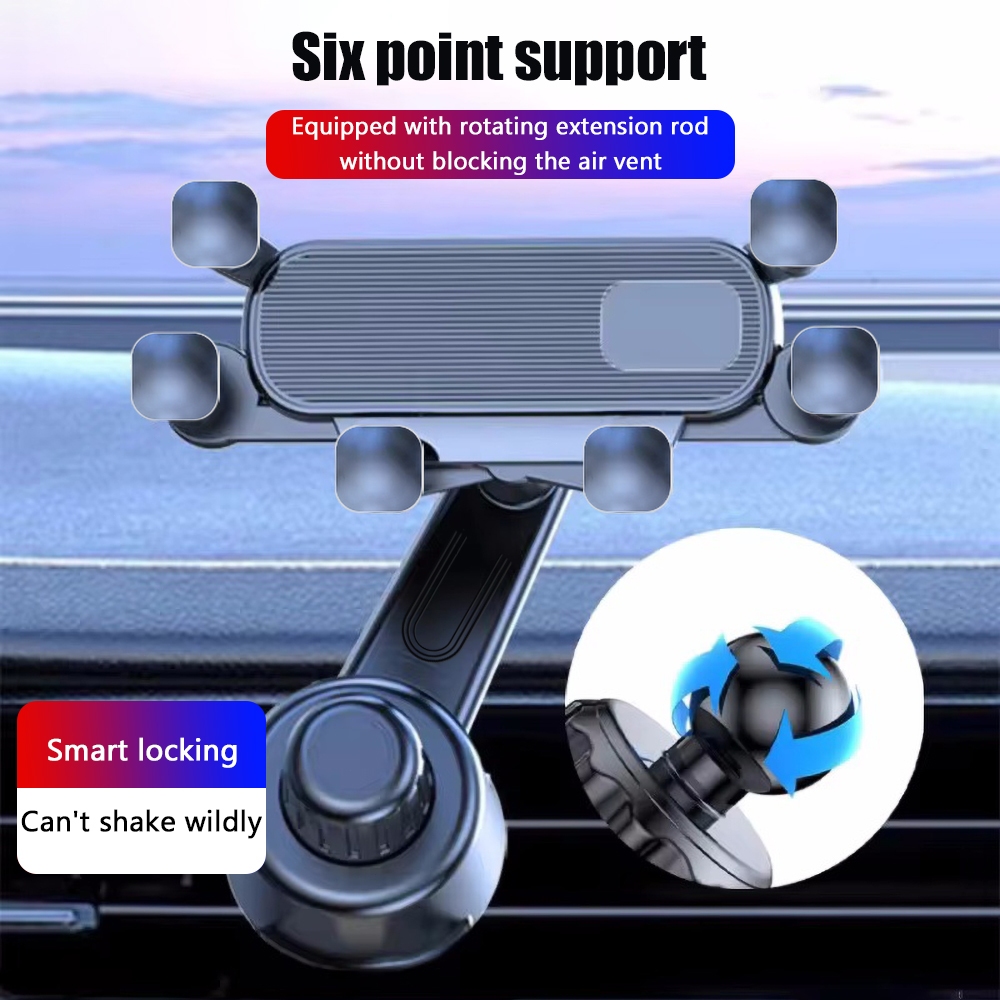ส่งจากไทย หมุนได้ 360 องศาโดยไม่ปิดกั้นช่องระบายอากาศของรถ ตะขอแขวนรถ ขายึดโทรศัพท์มือถือสำหรับนำทางในรถยนต์