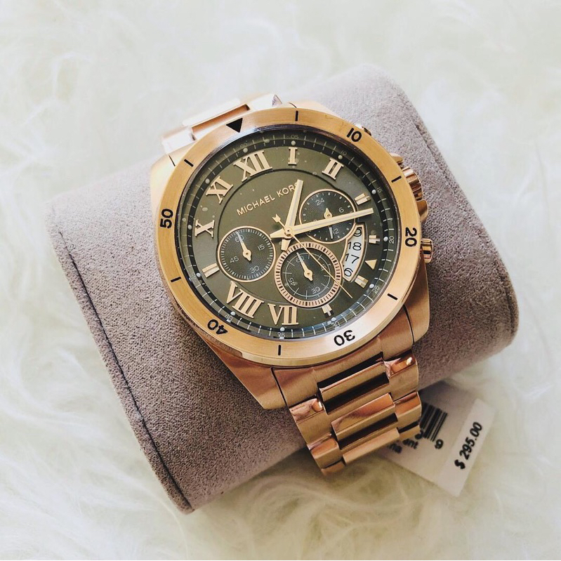 [ของแท้100%🇺🇸] นาฬิกาข้อมือผู้ชาย Michael kors MK8563 สีโรสโกล์ด ระบบโคโนกราฟ