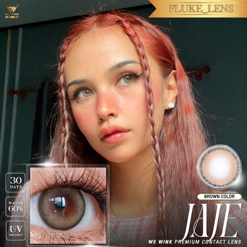 คอนแทคเลนส์ 🎀 รุ่น JAJE 🎀 (ขนาดกลาง) Hydrogel อมน้ำ60%💦 We wink เกรดพรีเมี่ยม คอนแทคเลนส์ Made in Ko