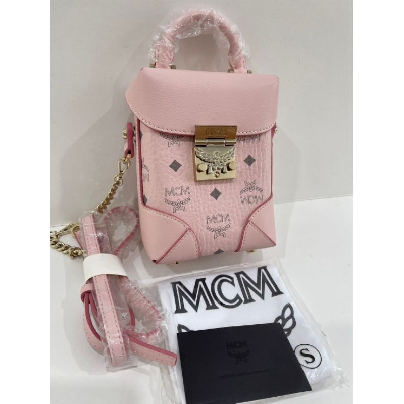 เท!!! ถูกตาแตกแหกโค้ง💥ช็อปไทย 29,700 #MCM Soft Berlin Mini Pink Crossbody Bag 💥💥เทราคาถูกกว่ามือ2 อี