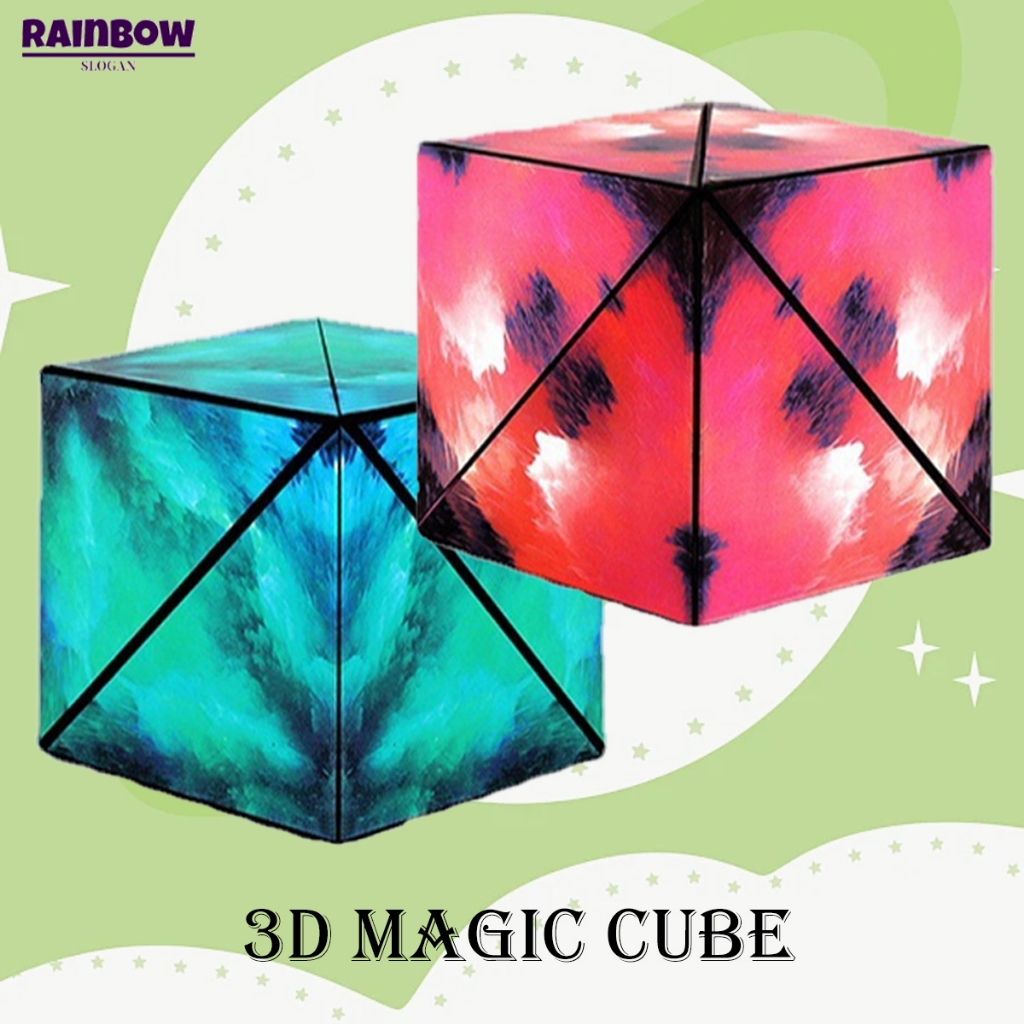 พร้อมส่งในไทย รูบิค 3D ลูกบาศก์รูบิค 3มิติ มี2สีให้เลือก Magnetic Magic Cube รูบิคแม่เหล็กมหัศจรรย์ ต่อได้หลายรูปทรง