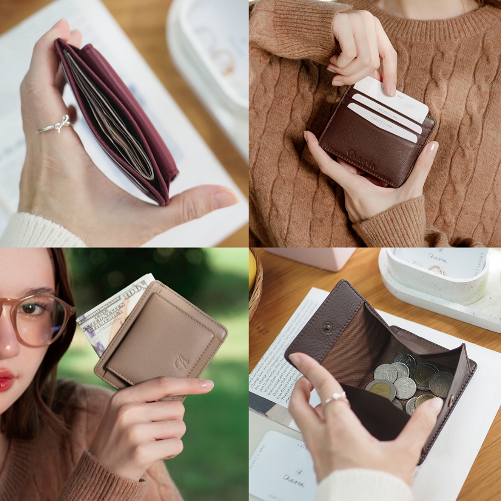 Card holder มีช่องเหรียญหยิบง่าย ใบเล็ก-บางเบา พกสะดวกใส่ได้ครบ Gil, ประหยัดที่ในใบสะพาย Charin bag