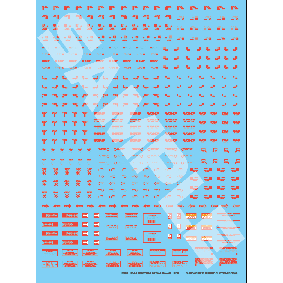 พร้อมส่ง G-REWORK CUSTOM DECAL CAUTION_RED #02