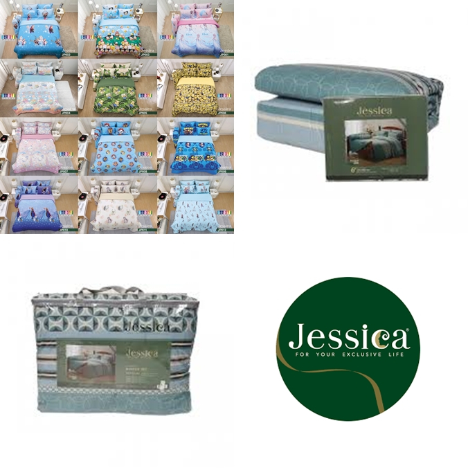 ชุดเครื่องนอน Jessica 3.5 5 6 ฟุต นวม 60x80 90x100 Micro Fiber Digital Print FROZEN CINNAMOROLL PAW PATROL MINIONS TSUM
