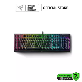 Razer Blackwidow V4 X - คีย์บอร์ดเกมมิ่ง Mechanical (Green Switch) มาพร้อมไฟ RGB Razer Chroma™ (คีย์TH/EN , EN)